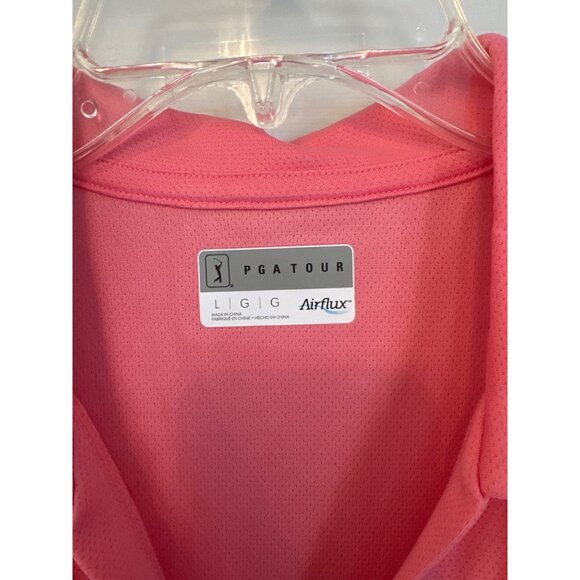 PGA Tour Airflux Pink Sleeveless 50 UPF Gold Mini Dress Large NWT - Picture 2 of 7